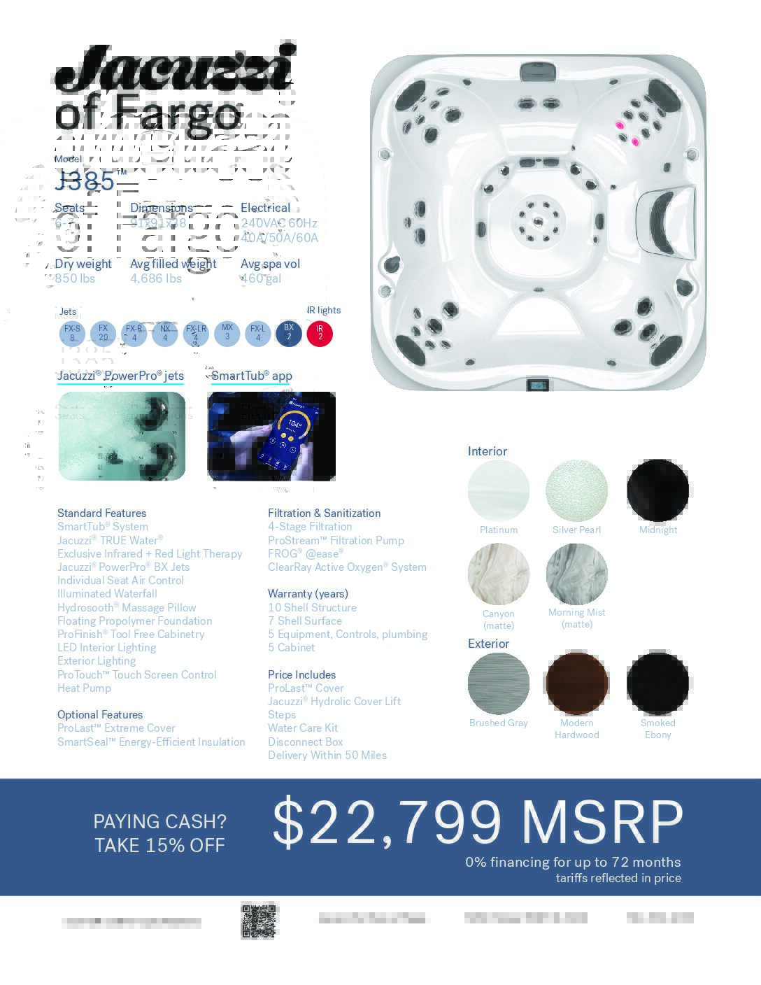 J-385™ Hot Tub | Jacuzzi Of Fargo